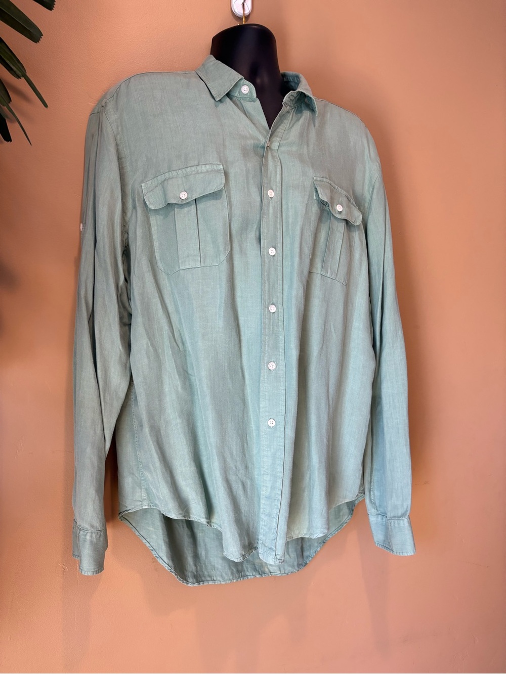 Ralph Lauren Polo Linen Silk Men’s XL Long Sleeve Shirt